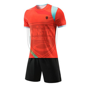 Wholesale High Quality 100% Polyester Breathable Soccer Uniforms OEM <b>Service</b> Set Style Football Training Customizable - Product Image 1