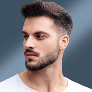 Nouvelles boucles d'oreilles clous de luxe en moissanite VVS taille brillante en forme de croix de 2,2 mm pour hommes et femmes, en argent sterling 925, cadeau d'anniversaire - Product Image 2