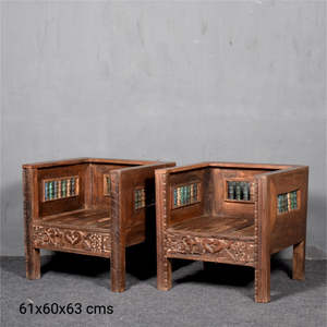 Canapé en bois de style rustique, design durable, fabriqué en bois - Product Image 5