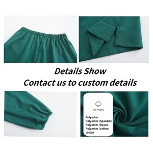 Tùy Chỉnh Dệt Không Thấm Nước Spandex Ngắn Tay Áo Bệnh Viện Chà Phù Hợp Với Tops Điều Dưỡng Tẩy Tế Bào Chết Bộ Y Tế Bệnh Viện Y Tá Đồng Phục - Product Image 3