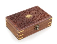 Organisateur de boîte à bijoux en bois fait à la main de luxe boîtes en bois sculptées florales modernes pour stocker des bijoux et des pièces de monnaie idées cadeaux