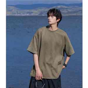 T-shirt pour homme personnalisé, chemise vintage surdimensionnée, respirante, couleurs unies, logo personnalisé imprimé, t-shirt vierge pour homme - Product Image 5