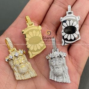 Ornez-vous de notre pendentif Hip Hop en argent sterling 925 avec des diamants de laboratoire exquis qui respirent l'élégance - Product Image 4