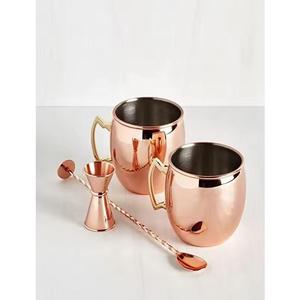 Taza de cobre Moscow Mule de diseño único con mango de metal para bebidas de fiesta cerveza y Cóctel tazas de cobre para beber - Product Image 6