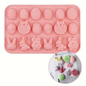 Silicone 18 Même Oeuf <span class=keywords><strong>De</strong></span> Pâques Lapin Bonbons <span class=keywords><strong>Chocolat</strong></span> Moule Cuisine À La Main <span class=keywords><strong>Maison</strong></span> Gâteau Accessoires Outil - Product Image 2