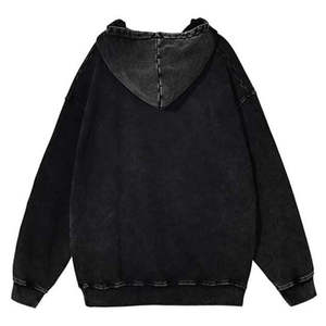 Sudadera con Capucha para Hombre, 100% Algodón, Estilo Vintage, Lavado Ácido, con Logotipo Personalizado, Talla Grande, Hombros Caídos, Sudadera Lisa Unisex - Product Image 2