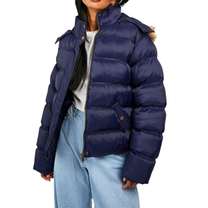 Veste matelassée oversize pour femmes Manteau matelassé chaud de style streetwear coupe-vent résistant à l'eau Long Winter - Product Image 1
