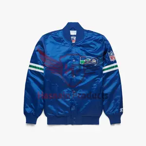 L'elegante giacca di raso Starter Seahawks eleva il tuo Look da giorno del gioco! Capispalla da gioco con giacca alla moda