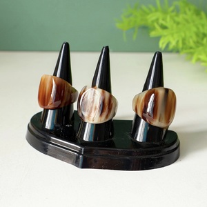Buffalo Horn <b>Ring</b> Polished Party Ware Jewelry for Wedding Anniversary Hot Sale Color Natural Horn - Product Image 5