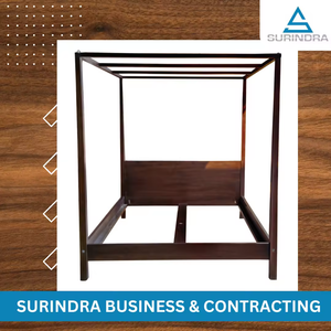 Lit à baldaquin sculpté à la main de style traditionnel des exportateurs indiens Quantité en vrac Bois dur et qualité durable à vendre - Product Image 2