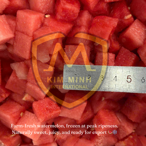 ชิ้นส่วนแตงโมแช่แข็ง iqf จำนวนมากสำหรับน้ำผลไม้สมูทตี้และของหวาน - Product Image 6