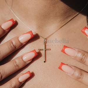 New Arrival 10k Solid Gold 925 Silver Christian <b>Cross</b> <b>Pendant</b> Necklace for Women Individuality Plain Gold Moissanite Exclusive - Product Image 2