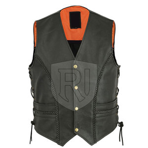 Chaleco de Cuero para Hombre de la Mejor Calidad, Transpirable, Informal, para Invierno, Hecho a Mano en Pakistán, Colores y Tallas Personalizables, ROMEO INDUSTRY - Product Image 1