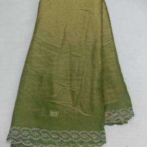 Espace soie diamant travail tissu faire à fantaisie saree matériel - Product Image 5