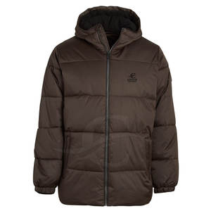 Veste en duvet d'hiver en tissu de toile de taille personnalisée pour hommes, chaude pour l'extérieur, col montant et bouffant à bulles, vente directe d'usine - Product Image 1