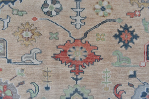 Tapis en laine noué à la main personnalisé OEM Motif floral Rectangle en forme de tapis moderne fait main décoration de sol à vendre - Product Image 6