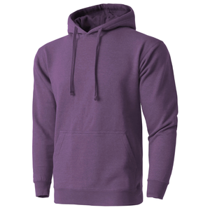 Sudadera con Capucha Morada para Hombre, Corte Regular, Felpa, Informal, con Bolsillo Delantero, para Otoño - Product Image 1