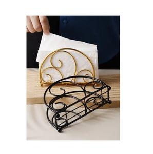 ที่ใส่ทิชชู่ลวดเหล็กที่ใส่กระดาษทิชชู่แบบทำมือที่ใส่กระดาษทิชชู่สีดำเคลือบด้วยผงสีดำ - Product Image 1