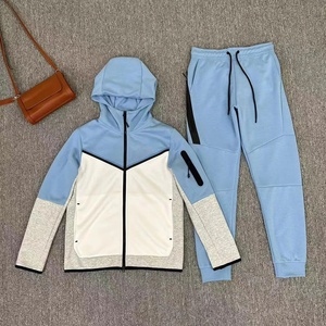 2024 High Quality Custom New Arrival Men/Women Tracksuits Logo <b>Tech</b> Fleece Zip Plain Jogging Men Tracksuit Men Hoodies - Product Image 6