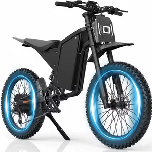Electric Dirt <b>Bike</b> for Adults 12V Lithium Battery 3000W 35/45 MPH 24" <b>Fat</b> Tires 12 Speed Aluminum Frame Electric Motorcycle - Product Image 1