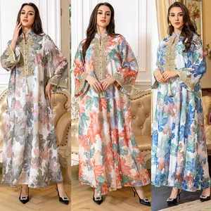 Kuwii Manufacturer Wholesale Arab Jalabiya for Women Dubai 2024 New Dress Middle East Women's Muslim Prayer Dress Abaya Kaftan