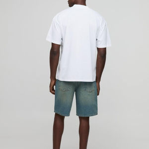 Personalized <b>Mens</b> <b>Shorts</b> Streetwear Denim <b>Shorts</b> for Summer Hip Hop <b>Mens</b> Denim <b>Shorts</b> in a <b>Vintage</b> Straight Legged Cotton Style - Product Image 4