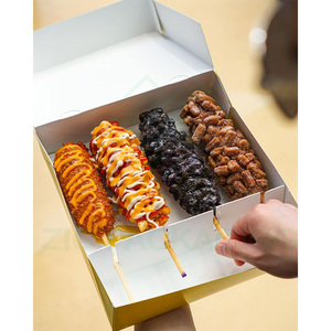 Caja de comida <span class=keywords><strong>para</strong></span> llevar desechable personalizada <span class=keywords><strong>para</strong></span> hot dogs coreanos, con inserto, <span class=keywords><strong>para</strong></span> comida rápida - Product Image 1