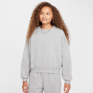Boxy Sweat-shirt à carreaux à col rond 100% coton polaire pour garçons filles décontracté doux chaud vêtements d'hiver OEM Logo personnalisé imprimé - Product Image 6