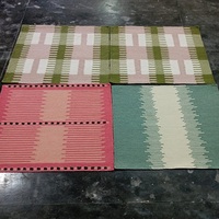 Meilleur prix 2025 – Tapis Dhurrie Jacquard moderne, écologique, lavable, antidérapant, doux, polyvalent, tissé à la main, à boucles, à tissage plat