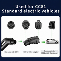 Adaptateur de charge EV DC 250A 1000V GBT vers CCS1, IP54, contacts argentés, vente en gros, direct usine pour l'alimentation des flottes