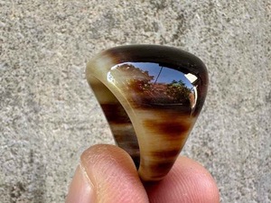 Bague en corne de buffle polie, bijoux pour fête, mariage, anniversaire, vente chaude, couleur corne naturelle - Product Image 4