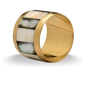 Anneau de serviette classique en argent décor d'intérieur porte-serviette Design de Table avec plusieurs finitions et design de thème - Product Image 5