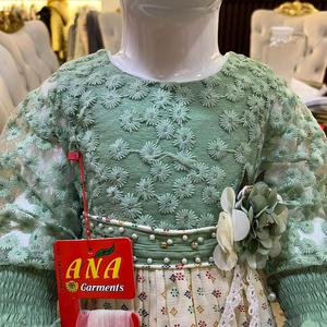 2023 dernière conception fantaisie robe de soirée grande fleur robe de soirée décent fantaisie vêtements de fête enfants robes conceptions - Product Image 2