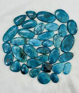 อัญมณีไตรเมอร์ติดีไซน์เนอร์คุณภาพสูง100% คริสโซโคลลาคาบีชอนแบบธรรมชาติกำหนดขนาดเองอัญมณีหลวมสีประเมินโดยบุคคลที่สาม - Product Image 1