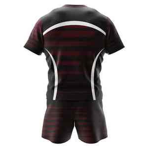 Ensembles d'uniformes de rugby pour adultes pour hommes sur mesure 100% polyester tissu à séchage rapide respirant coutures renforcées pour les tournois - Product Image 5