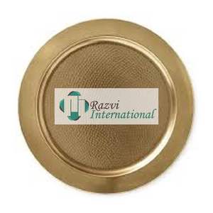 Assiette de présentation ondulée en or et acier inoxydable, décoration de table fantaisie métallique, assiette de service moderne et luxueuse - Product Image 2