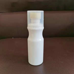 <b>100ML</b> White HDPE <b>Plastic</b> Liquid Liniment Sponge Top Brush <b>Bottle</b> Leather Shoe Treatment Care Essential Oil <b>Bottle</b> - Product Image 5