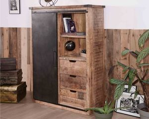 Modern Industrial Metal and Wood Silversmith Character for Living Room Bedroom or Hotel Application - Product Image 1