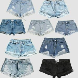 Shorts de Mezclilla de Verano de Alta Calidad para Mujer, Talla Grande, Pierna Ancha, Color Blanco, Azul, Negro, Gris, Elásticos, Lote en Existencia - Product Image 3