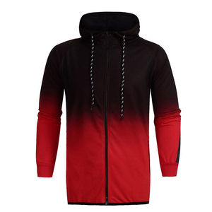 Chándal informal estampado para hombre con capucha y cremallera, 100% algodón, de alta calidad, para entrenamiento deportivo, manga larga, transpirable, para invierno, al por mayor - Product Image 4