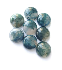 Piedras Preciosas de Ágata Musgosa Natural de Alta Calidad, Forma Redonda, Cabujón Precioso para Joyería, Diferentes Formas y Tamaños, Pulido - Product Image 4