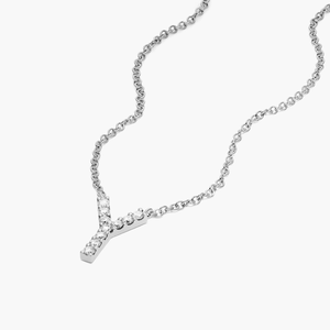 <b>Solid</b> 925 <b>Silver</b> Women's Minimalist Tennis Necklace with Round Brilliant Moissanite Stones Elegant Link Chain Jewelry - Product Image 3