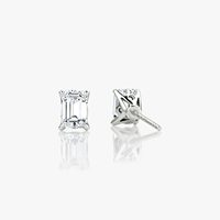 Boucles d'oreilles clous pour femme Tishya Diamond en argent sterling 925 plaqué or avec moissanite 0,50 ct, style vintage, pour fiançailles et mariage