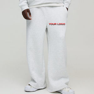 Joggers de pierna ancha de rizo francés de algodón 100% hechos a medida para hombres, ropa informal de alta calidad, pantalones de chándal holgados de Hip hop para hombres - Product Image 1
