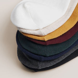 Chaussettes en coton pour femmes - Tricot respirant, motif uni décontracté, style coréen, confortable - Product Image 2