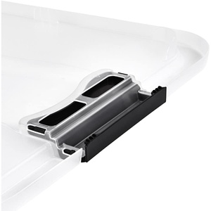 Contenitore portaoggetti con coperchio, plastica, trasparente, 33 l - Product Image 6