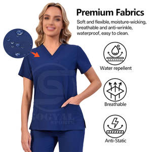 Uniformes Médicos de Color Sólido Hechos en Pakistán, Servicio OEM, MOQ Bajo, Uniformes Médicos para Mujer - Product Image 4