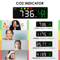 Smart Wifi Detektor CO2 Monitor Kualitas Udara Dalam Ruangan Penguji Suhu & Kelembaban Sensor NDIR untuk Tenda Tumbuh, Jamur, Rumah