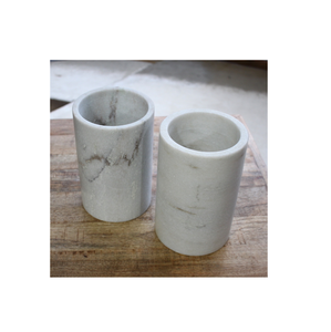 Refroidisseur de vin en marbre seau à glace en marbre porte-vin utilisé dans la maison hôtel et bar forme ronde et 2 pièces - Product Image 6