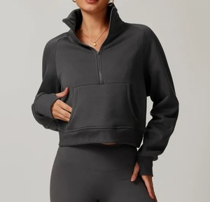 เสื้อฮู้ดขนแกะแบบหลวมมีซิปตัวหนาให้ความอบอุ่น - Product Image 3